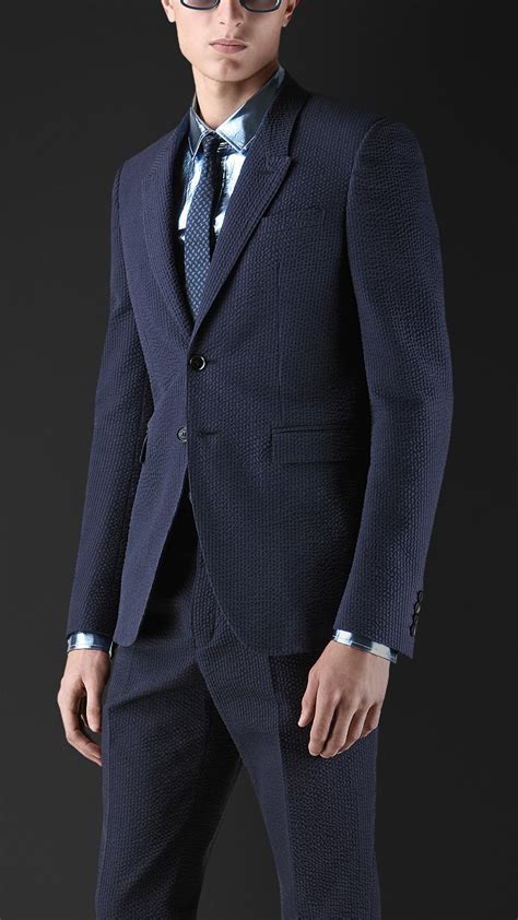 burberry prorsum jacket men blue cotton and silk|burberry store online.